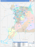 Sacramento County, CA Digital Map Color Cast Style