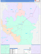 Saline County, IL Digital Map Color Cast Style