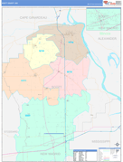 Scott County, MO Digital Map Color Cast Style