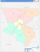 Scott County, TN Digital Map Color Cast Style