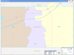 Sedgwick County, CO Digital Map Color Cast Style