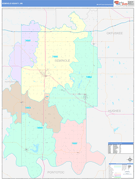 Seminole County, OK Digital Map Color Cast Style