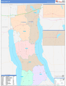 Seneca County, NY Digital Map Color Cast Style