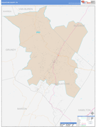 Sequatchie County, TN Digital Map Color Cast Style