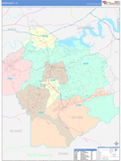 Sevier County, TN Digital Map Color Cast Style