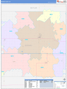 Seward County, NE Digital Map Color Cast Style