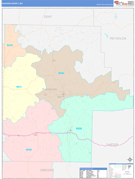 Shannon County, MO Digital Map Color Cast Style