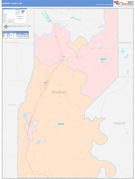 Sharkey County, MS Digital Map Color Cast Style