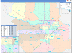 Shawnee County, KS Digital Map Color Cast Style