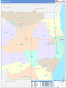 Sheboygan County, WI Digital Map Color Cast Style