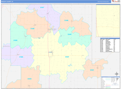 Shelby County, IA Digital Map Color Cast Style