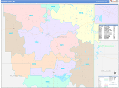 Sheridan County, MT Digital Map Color Cast Style