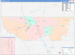 Sheridan County, WY Digital Map Color Cast Style