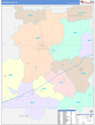 Shiawassee County, MI Digital Map Color Cast Style