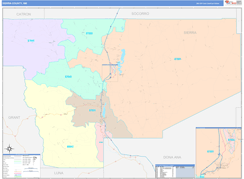 Sierra County, NM Digital Map Color Cast Style