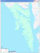 Sitka Borough (County), AK Digital Map Color Cast Style