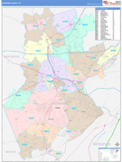 Somerset County, NJ Digital Map Color Cast Style