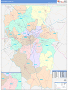 Spartanburg County, SC Digital Map Color Cast Style