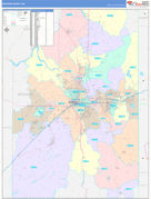 Spokane County, WA Digital Map Color Cast Style