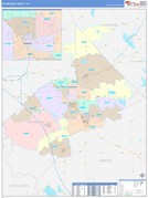 Stanislaus County, CA Digital Map Color Cast Style