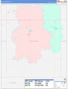 Stanton County, NE Digital Map Color Cast Style