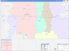 Stark County, ND Digital Map Color Cast Style