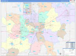 Stark County, OH Digital Map Color Cast Style