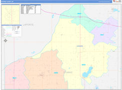 Starke County, IN Digital Map Color Cast Style