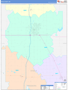 Steele County, MN Digital Map Color Cast Style
