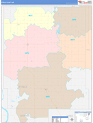 Steele County, ND Digital Map Color Cast Style