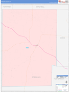 Sterling County, TX Digital Map Color Cast Style