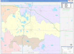 Steuben County, IN Digital Map Color Cast Style