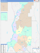 Stevens County, WA Digital Map Color Cast Style