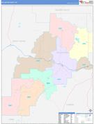 Stillwater County, MT Digital Map Color Cast Style