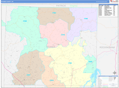 Stokes County, NC Digital Map Color Cast Style