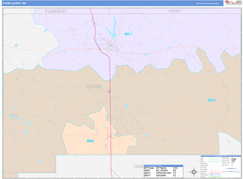 Stone County, MS Digital Map Color Cast Style