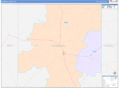 Stonewall County, TX Digital Map Color Cast Style