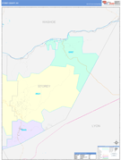 Storey County, NV Digital Map Color Cast Style