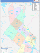 Strafford County, NH Digital Map Color Cast Style