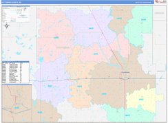 Stutsman County, ND Digital Map Color Cast Style