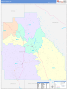 Sublette County, WY Digital Map Color Cast Style