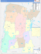 Sullivan County, NH Digital Map Color Cast Style