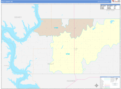 Sully County, SD Digital Map Color Cast Style