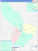 Summit County, CO Digital Map Color Cast Style