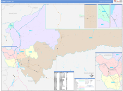 Summit County, UT Digital Map Color Cast Style