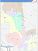 Sutter County, CA Digital Map Color Cast Style