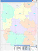 Tama County, IA Digital Map Color Cast Style