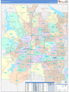 Tarrant County, TX Digital Map Color Cast Style