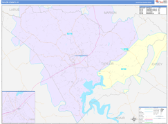 Taylor County, KY Digital Map Color Cast Style