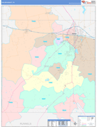 Taylor County, TX Digital Map Color Cast Style